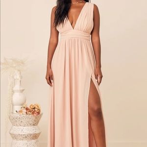 Lulu’s heavenly hues blush maxi dress